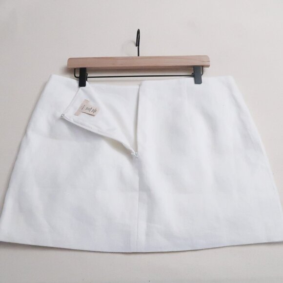 H&M Embellished Beading Linen Skirt Size 14 - Picture 2 of 9